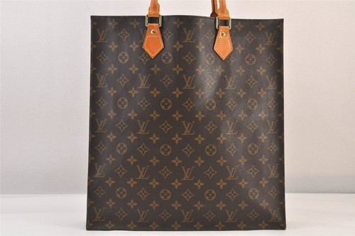 Authentic Louis Vuitton Monogram Sac Plat Hand Tote Bag M51140 LV 8152M - Picture 3 of 10