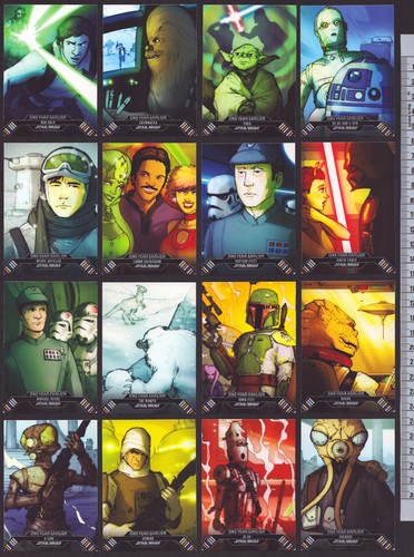 190+ Topps Star Wars Galactic Files/Illustrated Base, Parallel & Insert Card Lot - Picture 23 of 24