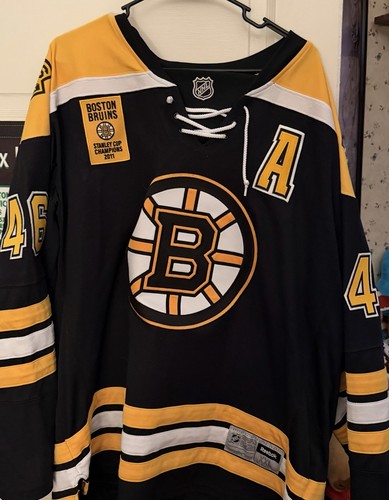 2XL David Krejci Boston Bruins Reebok Jersey 2011 Stanley Cup Patch ‘A’