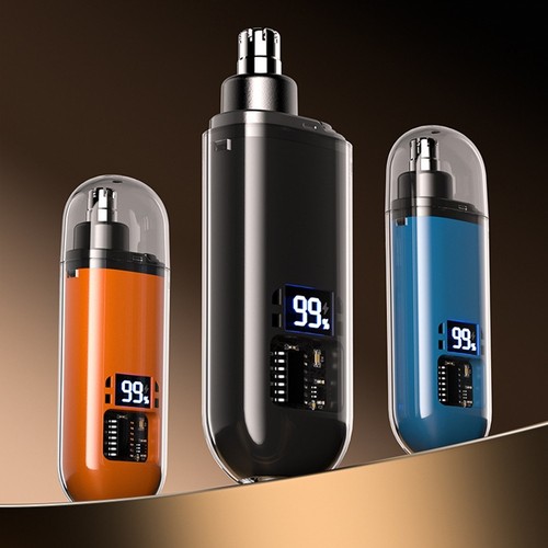 Ergonomic Nose Hair Shaver with Digital Display and Rechargeable Battery - Photo 2/18