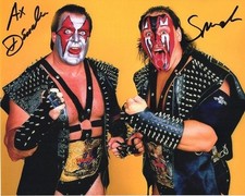 Demolition- Ax & Smash Hand Signed 8 x 10 Photo Autograph WWF Tag Team