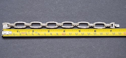 Judith Ripka Textured Statement Large Link Bracelet size 7 1/4" - Bild 11 von 15
