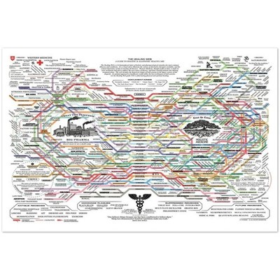 The Healing Web Alternative Medicine Chart Educational Poster