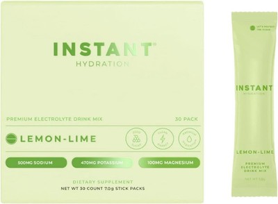 Instant Hydration Electrolytes Powder Packets - Lemon Lime Drink Mix - Zero Suga