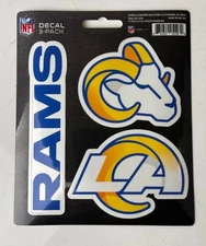Team ProMark NFL Los Angeles Rams Die-Cut Decal Sticker 3-Pack Made in U.S.A
