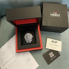 TISSOT PR 100 40mm Blue Dial Men's Watch - EXCELLENT, Full Set, Box and Receipt
