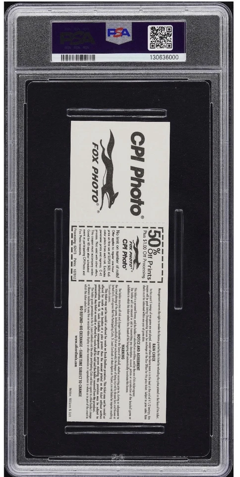 Mark McGwire 1998 69 y 70th Home Run Game Cardinals boleto completo PSA 9 Foto 2 de 3