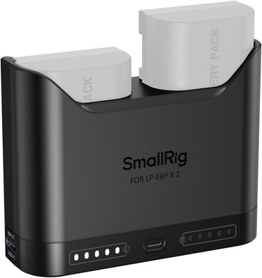 SMALLRIG Akkuladegerät Für Canon LP-E6P LP-E6NH, 2H-Doppel-Ladegerät Mit 22,5W-U