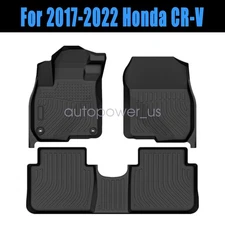 For 2017 2018-2022 Honda CR-V TPE Floor Mats Liners 3D Model Front & Rear 3PCS