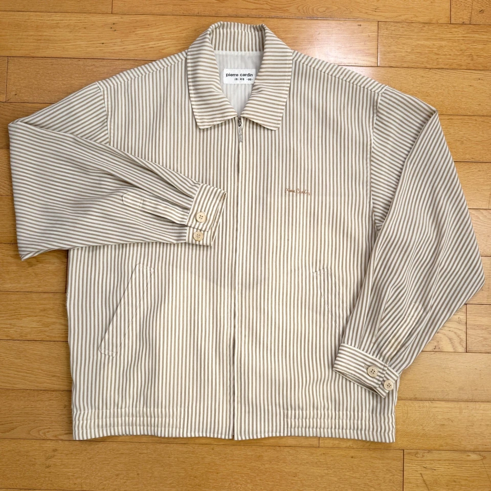 Rare Vintage Pierre Cardin Striped Zip Up Jacket Lightweight Made for Korea - Image 2 of 4