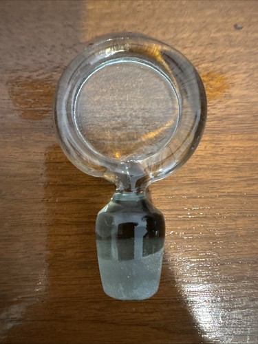 Vintage MCM Holmegaard Jacob Bang Kluk Kluk Glass Smoke Gray Grey Decanter 9.5” - Picture 9 of 18