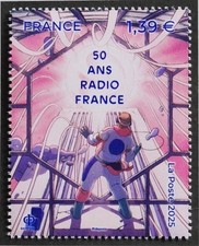 FRANCE 2025 TIMBREYVERT 5893 50 ANS DE RADIO FRANCE  - NEUF** LUXE - MNH