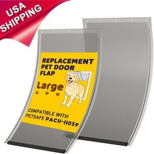 2 Pack Dog Door Replacement Flap for Large Pet Doors - 10 1/8 x 16 7/8 Inch