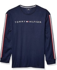 Tommy Hilfiger New mens Long Sleeve Cotton Stretch Basic Slim Fit T-shirts XL