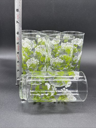 Vintage 12 Libbey Queen Anne’s Lace M’Dia Tumbler 6 Medium & 6 Tall See Notes!!! - Picture 18 of 24
