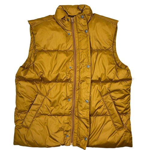Old Navy Water-Resistant Puffer Vest Men's Large Beige Gold Caramel NEW! - Picture 6 of 12