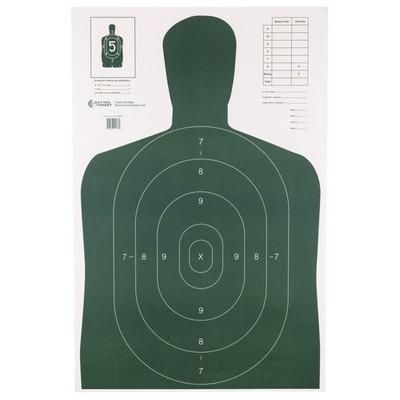 Action Target B-27E Target 100-Pack - Green - B-27EGREEN-100