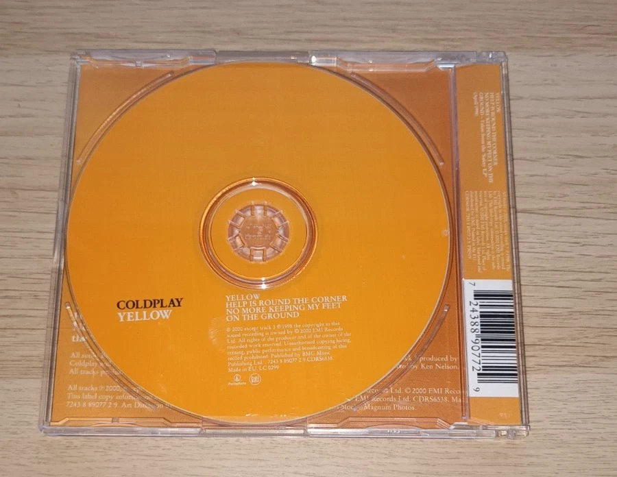 Coldplay - Yellow (CD, Single) 3 Tracks - Image 2 of 2