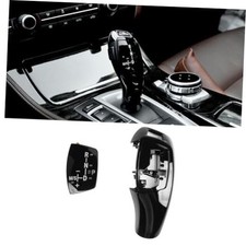 for BMW Gear Shift Knob Cover Trim for 1 2 3 4 Non-Sport Version Glossy Black