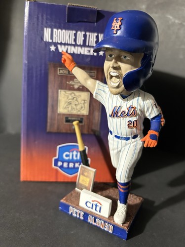 2020 PETE ALONSO BOBBLEHEAD ROY ROOKIE OF THE YEAR NEW YORK METS SGA CITI FIELD - Picture 7 of 9