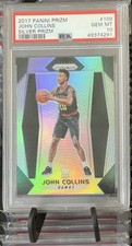 2017-18 John Collins Panini Prizm RC #109 Silver Prizm Refractor Rookie PSA 10