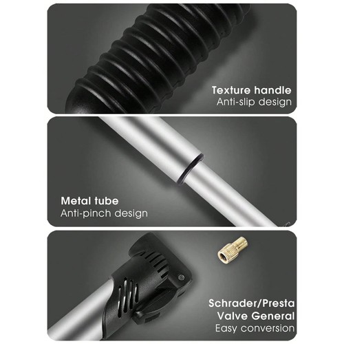 Mini bomba portátil para bicicleta inflador de neumáticos de bicicleta bomba manual válvula Schrader Presta - - Imagen 12 de 19