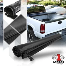 Short Bed Tonneau Cover 6.5Ft Soft Roll-Up Fleetside for 99-06 Silverado/Sierra