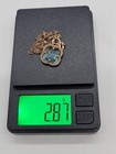 Vintage Marked 925 Italy Gold Over Silver Blue Crystal Necklace — photo 5