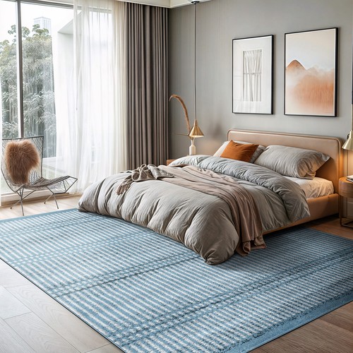 Rugshop Area Rug Contemporary Minimalistic Stripe Lines Dining Room Rug 5x7 Rugs - Picture 7 of 10