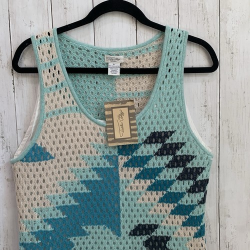 Tasha Polizzi Women's X Large Maya Print Knitted Tank New Western 100% Cotton - Picture 2 of 13