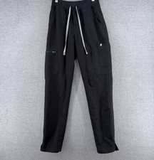 FIGS Yola High Rise Slim Scrub Pants Women Size XS Black Medical