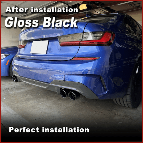 Passt für BMW G20 G28 Glanz Schwarz Auspuffblende Endrohr Tailpipe Auspuffrohre - Bild 4 von 11