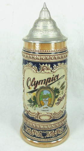 Vintage Olympia Bierstein Gerz West Germany Deckel Keramik Becher Tumwater Falls WA - Bild 1 von 10