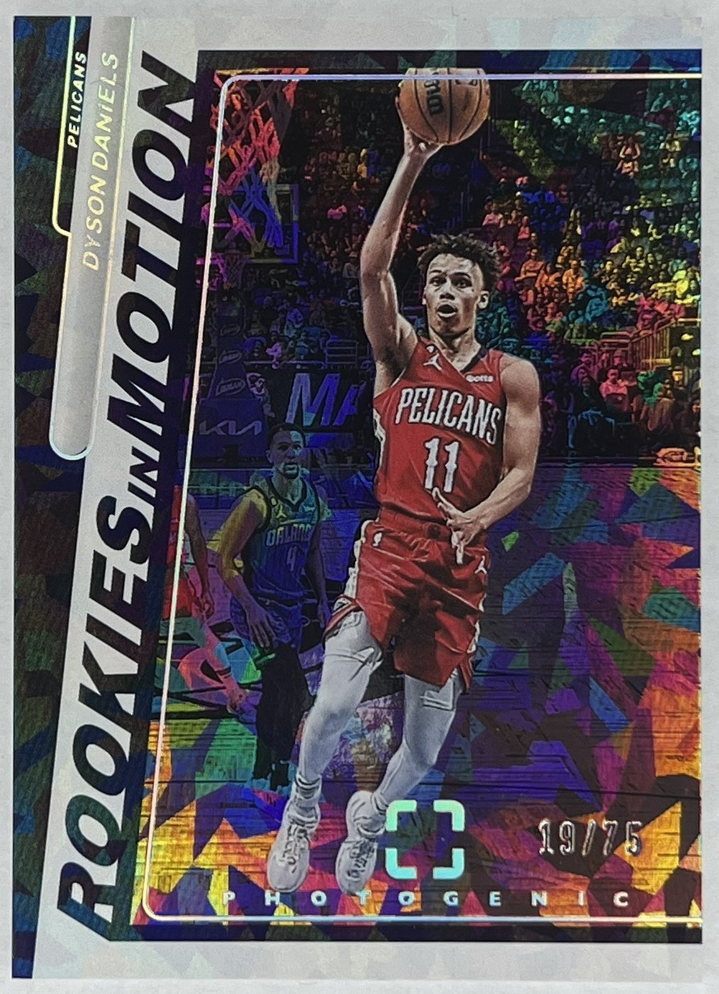 DYSON DANIELS RC - Diamond #/75 Rookies in Motion 2022-23 Panini Photogenic #7