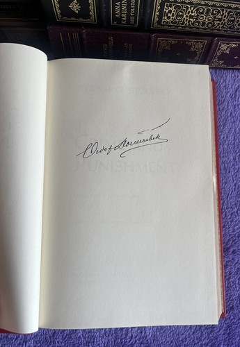 The Franklin Library CRIME AND PUNISHMENT By Dostoevsky Hardback Leather Signed - Foto 8 di 12