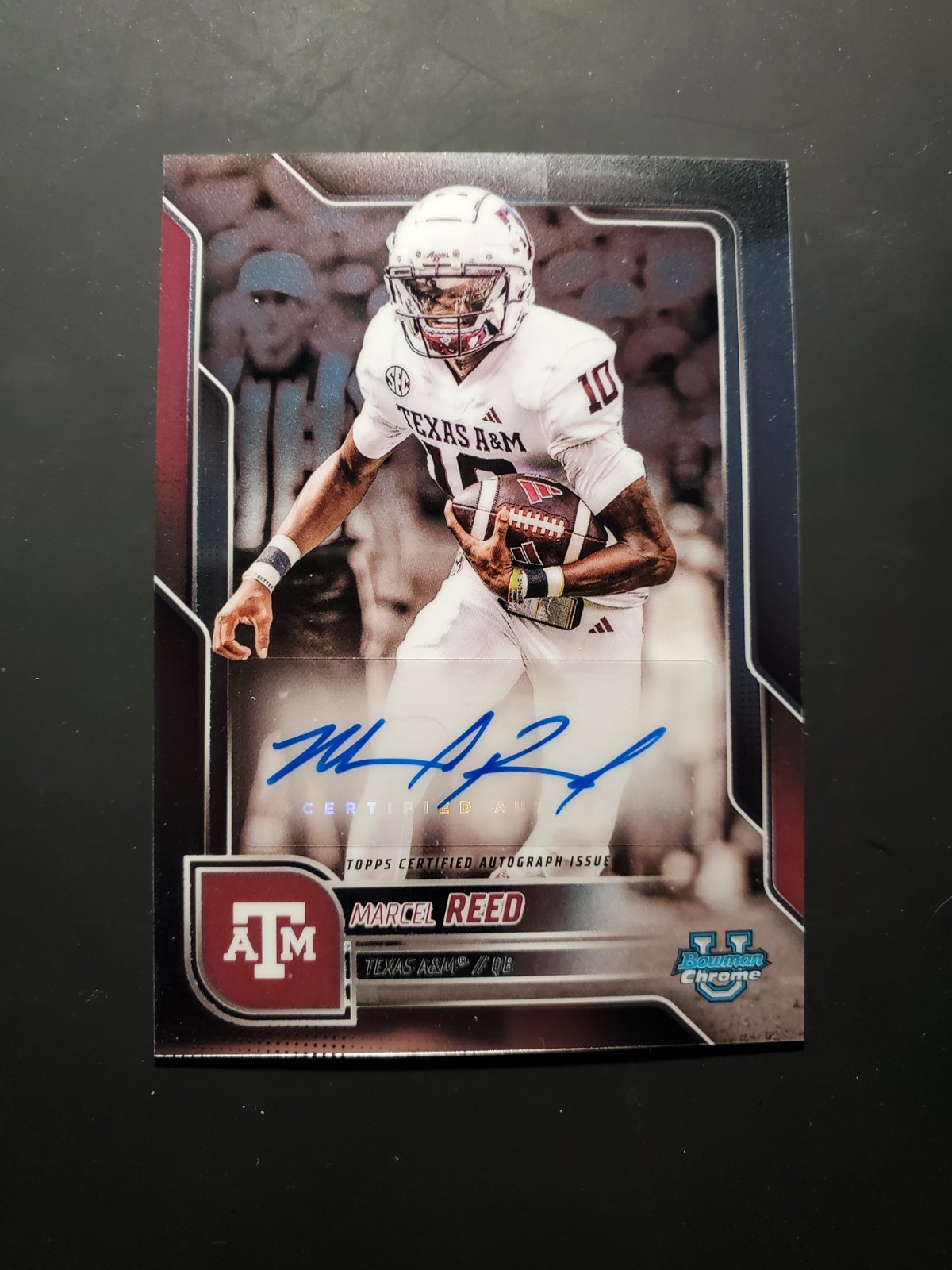 Marcel Reed 2025 Bowman Chrome University Auto Autograph #BCA-MRE