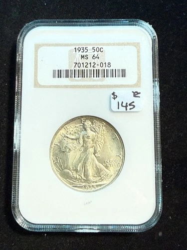 1935 WALKING LIBERTY HALF DOLLAR NGC MS 64