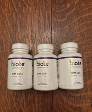 Biote Nutraceuticals DIM SGS + - Hormone + Detox (60 Caps EACH /Exp 3/26 3 PACK