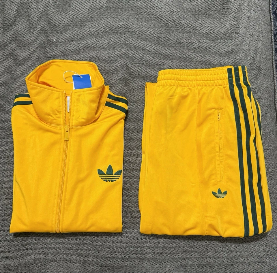 adidas Originals Firebird Womens Tracksuit Yellow Green Loose Fit New Sz S, M, L - image 2 of 4