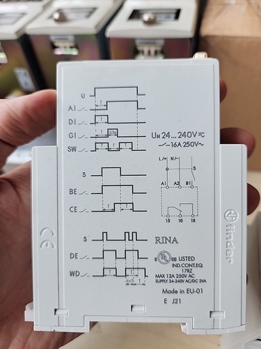 LOT 2- FINDER 83.01.0.240.0000 Multi-Voltage Timer 8A, 250 VAC (TESTED) 10 Days - Picture 2 of 2