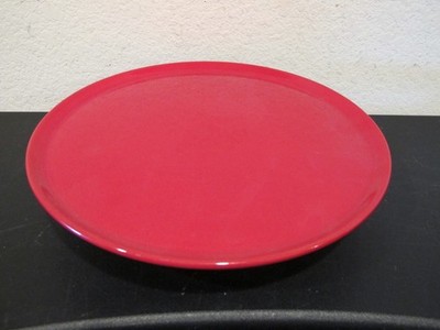 Noble Excellence Candy Apple Red Ceramic Cake Stand Plate