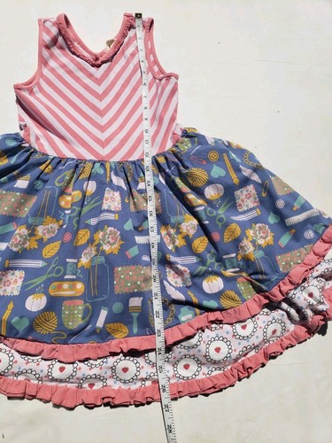 Girls Matilda Jane Dress Size 8 Work Of Heart Tank Striped Art - Picture 5 of 7