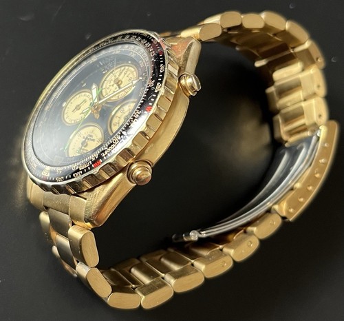 Vintage Seiko 7T34-6A00 Flightmaster Pilot's Chronograph Herren 1990-1999 Gold. - Bild 4 von 4