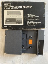 Vintage Kraco Stereo Cassette Adapter for 8-Track Players KCA-7  w/ BOX