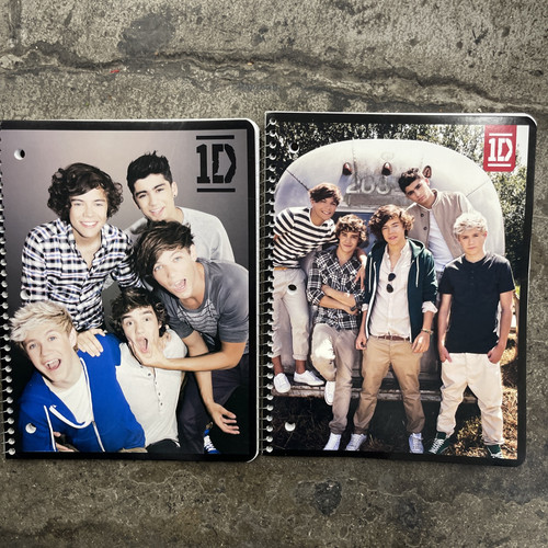 2012 One Direction Harry Styles 1D Notebook 70 Sheets Wide Ruled NOS Two Lot - Picture 1 of 3