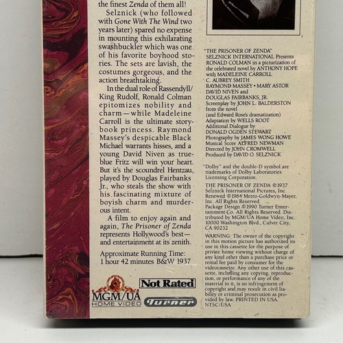 The Prisoner of Zenda - New Sealed! VHS 1990 Tape Adventure Original Release VTG - Picture 6 of 10