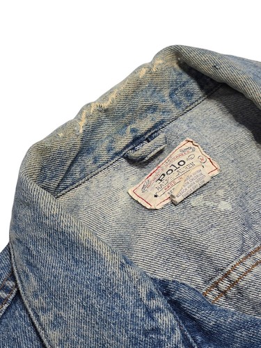 Vtg Polo Ralph Lauren Adult Medium Authentic Dungarees Jean Jacket | Made in USA - Picture 10 of 24