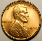 1948 S Lincoln Wheat Cent Penny Red BU  "Actual Coin Pictured"