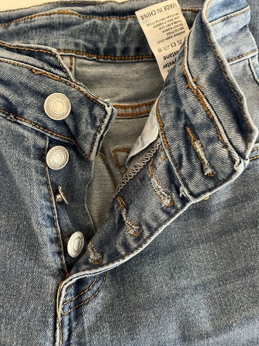 Size Medium Button Fly Fade Jeans 24X31 Flare Leg Jeans 10” Rise 11” Ankle - Picture 4 of 8