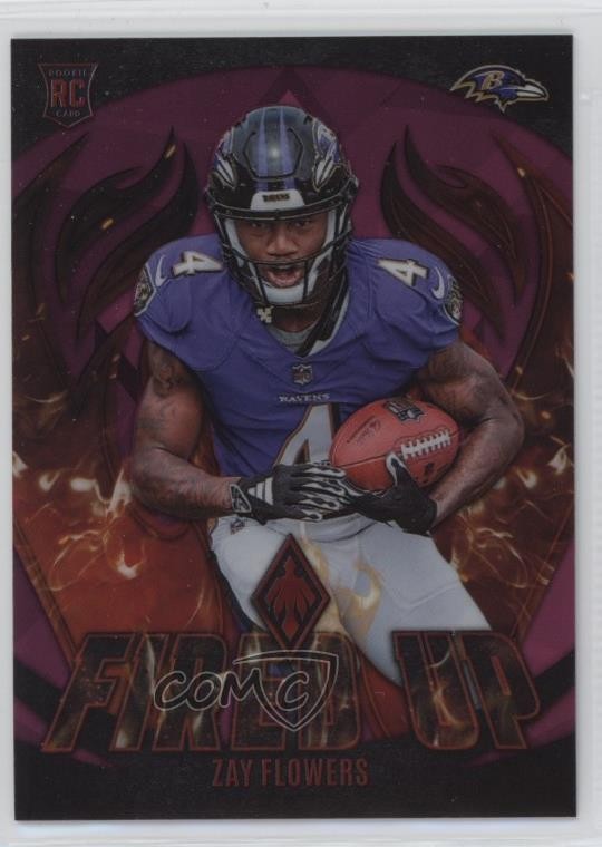 2023 Panini Phoenix Fired Up Pink /175 Zay Flowers #FU-16 qf4